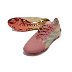 Chuteira Campo FG Adidas Predator 26 Elite Rosa, Dourada e Bege