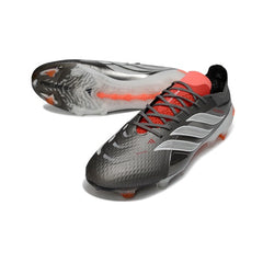 Chuteira Campo FG Adidas Predator 26 Elite Cinza, Laranja e Branca