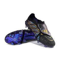 Chuteira Campo FG Adidas Predator 26 Elite Com Língua Bege, Preto e Branco