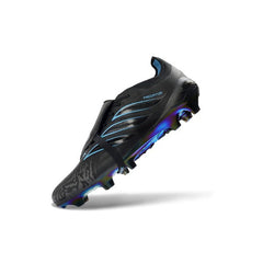 Chuteira Campo FG Adidas Predator 26 Elite Com Língua Preto e Azul