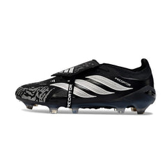 Chuteira Campo FG Adidas Predator 26 Elite Com Língua Preta e Branca