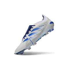 Chuteira Campo FG Adidas Predator 26 Elite Com Língua Azul e Branco