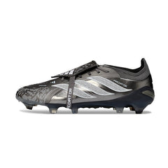 Chuteira Campo FG Adidas Predator 26 Elite Com Língua Cinza