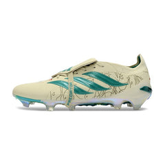 Chuteira Campo FG Adidas Predator 26 Elite Com Língua Verde-Clara