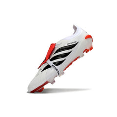 Chuteira Campo FG Adidas Predator 26 Elite Com Língua Laranja e Branca