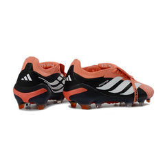 Chuteira Campo FG Adidas Predator 26 Elite Com Língua Laranja, Branca e Preta