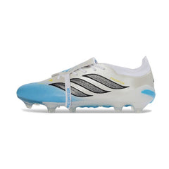 Chuteira Campo FG Adidas Predator 26 Elite Com Língua Branca e Azul