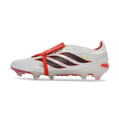Chuteira Campo FG Adidas Predator 26 Elite Com Língua Branca e Laranja