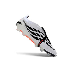 Chuteira Campo FG Adidas Predator 26 Elite Com Língua Branca, Roxa e Preta