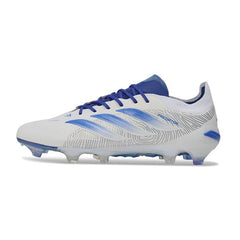 Chuteira Campo FG Adidas Predator 26 Elite Branco e Azul