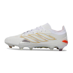 Chuteira Campo FG Adidas Predator 26 Elite Zidane Branca e Dourada