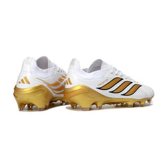 Chuteira Campo FG Adidas Predator 26 Elite Branca e Dourada