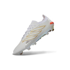 Chuteira Campo FG Adidas Predator 26 Elite Zidane Branca e Dourada