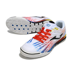 Chuteira Futsal IC Joma Regate Rebound Branca e Vermelha Amarela