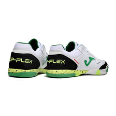 Chuteira Futsal IC Joma Top Flex 24 Branca Verde e Preta