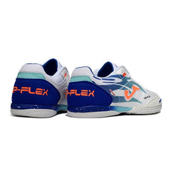 Chuteira Futsal IC Joma Top Flex 24 Branca e Azul Indoor