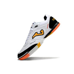 Chuteira Futsal IC Joma Top Flex 24 Branca Preta e Laranja