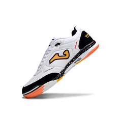 Chuteira Futsal IC Joma Top Flex Rebound Branca Preta e Laranja