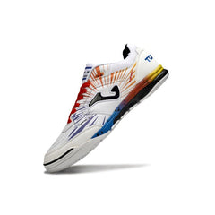 Chuteira Futsal IC Joma Top Flex Rebound Branca Vermelha e Azul