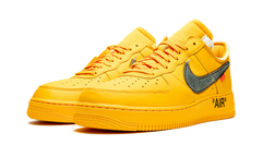 Nike Air force 1 Low Off White University Gold Metallic Silver