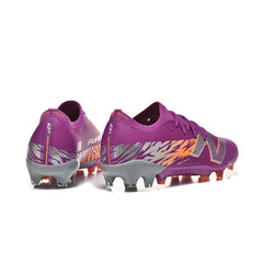 Chuteira Campo FG New Balance Furon Team V8 Roxa e Laranja