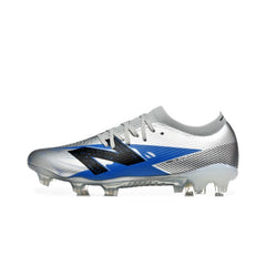 Chuteira Campo FG New Balance Furon Team V8 Prateada e Azul