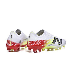 Chuteira Campo FG New Balance Furon Team V8 Branca e Vermelha