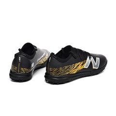 Chuteira Society TF New Balance Furon V8 Elite Preta e Dourada