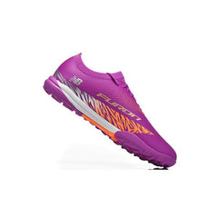 Chuteira Society TF New Balance Furon V8 Elite Roxa e Laranja