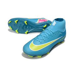 Chuteira Campo FG Nike Air Zoom Mercurial Superfly 10 Academy Azul e Amarela