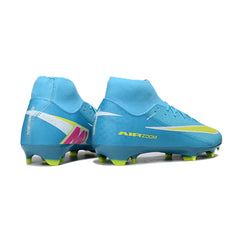 Chuteira Campo FG Nike Air Zoom Mercurial Superfly 10 Academy Azul e Amarela