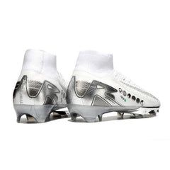 Chuteira Campo FG Nike Air Zoom Mercurial Superfly 10 Elite Branca e Prateada