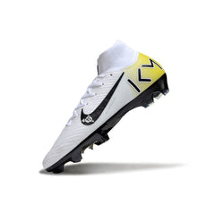Chuteira Campo FG Nike Air Zoom Mercurial Superfly 10 Elite Branca e Amarela