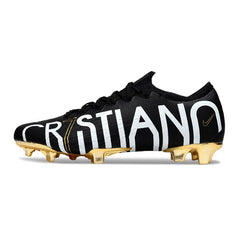 Chuteira Campo FG Nike Air Zoom Mercurial Vapor 12 Elite Pack Preto Cristiano