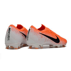Chuteira Campo FG Nike Air Zoom Mercurial Vapor 12 Elite Laranja e Branca