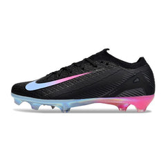 Chuteira Campo FG Nike Air Zoom Mercurial Vapor 16 Elite Preta, Azul-Clara e Rosa
