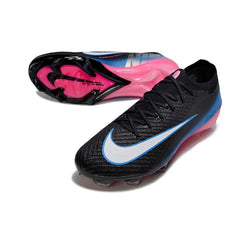 Chuteira Campo FG Nike Air Zoom Mercurial Vapor 16 Elite Preta, Rosa e Azul
