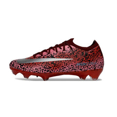 Chuteira Campo FG Nike Air Zoom Mercurial Vapor 16 Elite Vermelha-Escura e Prateada