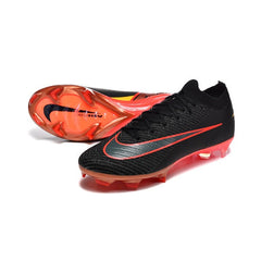 Chuteira Campo Sintético AG Nike Air Zoom Mercurial Vapor 16 Elite Infantil Preta e Vermelha