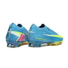 Chuteira Campo FG Nike Air Zoom Mercurial Vapor 16 Elite Azul-Clara e Amarela