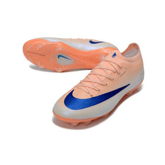 Chuteira Campo FG Nike Air Zoom Mercurial Vapor 17 Elite Laranja, Azul e Branca