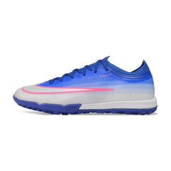 Chuteira Society TF Nike Air Zoom Mercurial Vapor 17 Elite Azul e Branco
