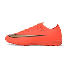 Chuteira Society TF Nike Air Zoom Mercurial Vapor 17 Elite Laranja e Douradoen