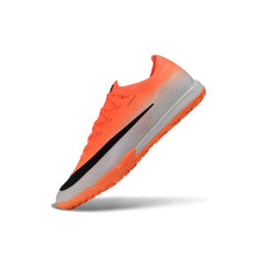 Chuteira Society TF Nike Air Zoom Mercurial Vapor 17 Elite Laranja e Branco