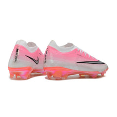 Chuteira Campo FG Nike Air Zoom Mercurial Vapor 17 Elite Rosa, Branco e Prateado