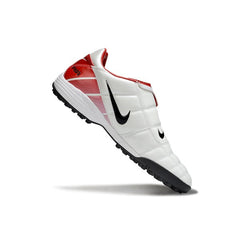 Chuteira Society TF Nike Air Zoom Total 90 III Branca e Vermelha
