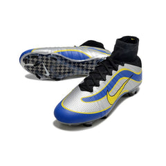 Chuteira Campo FG Nike Mercurial Superfly 4 Elite Cinza e Azul