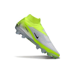 Chuteira Campo FG Nike Phantom 6 DF Elite Cinza e Verde-Clara