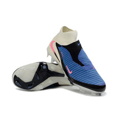 Chuteira Campo FG Nike Phantom 6 DF Elite Pack Branco e Azul Infantil