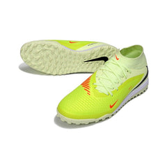 Chuteira Society TF Nike Phantom 6 DF Elite Branco e Dark Pack Vermelho